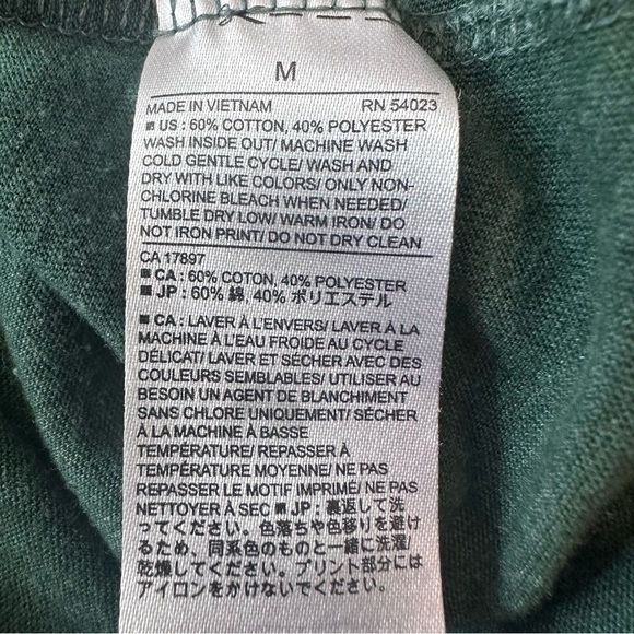 Banana Republic Crew Neck Green Short Sleeve Shirt - Medium - Picture 9 of 9